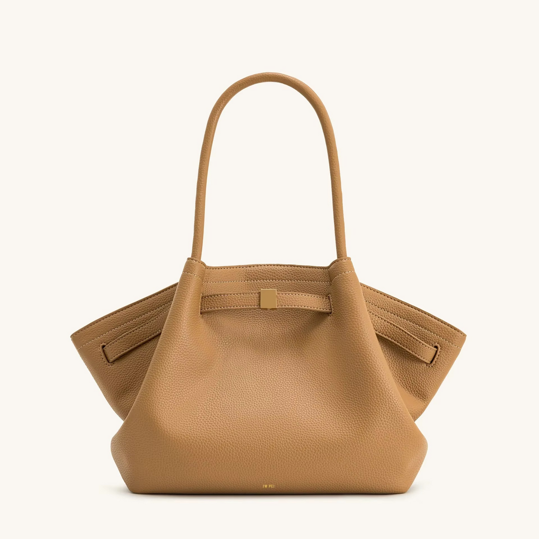 Hana Schultertasche aus Wildlederimitat mit Optik und großem Fassungsvermögen