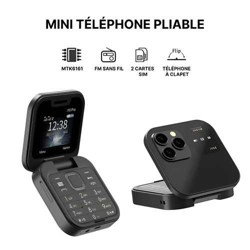 Dual SIM Flip Phone | 1.77" Screen | 1000 mAh | Micro USB