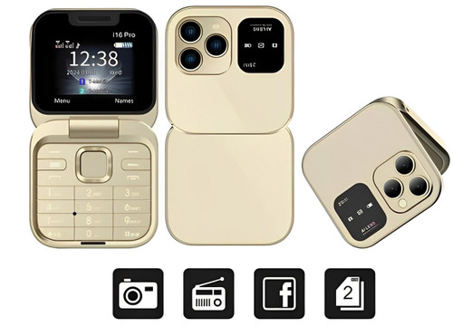 Dual SIM Flip Phone | 1.77" Screen | 1000 mAh | Micro USB