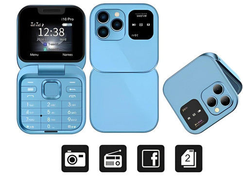 Faltbares Klapphandy mit Dual-SIM | 1,77-Zoll-Display | 1000 mAh | Micro-USB