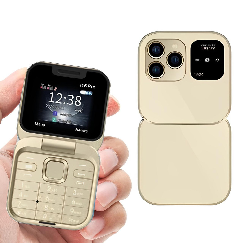 Faltbares Klapphandy mit Dual-SIM | 1,77-Zoll-Display | 1000 mAh | Micro-USB