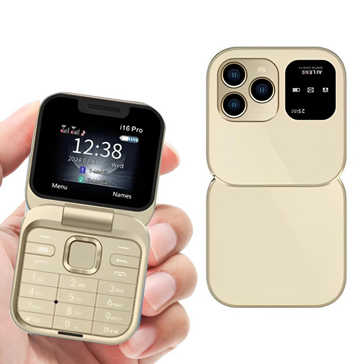 Faltbares Klapphandy mit Dual-SIM | 1,77-Zoll-Display | 1000 mAh | Micro-USB