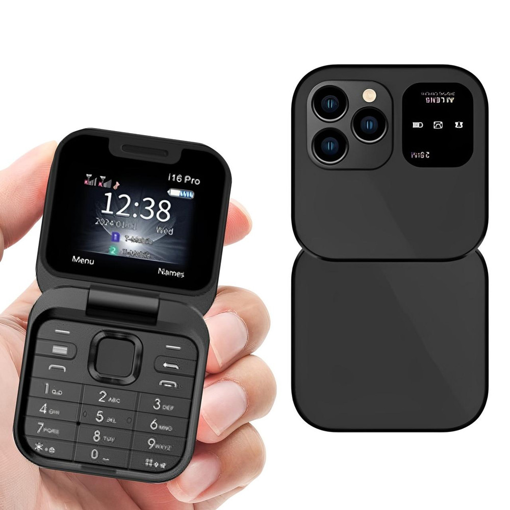 Faltbares Klapphandy mit Dual-SIM | 1,77-Zoll-Display | 1000 mAh | Micro-USB