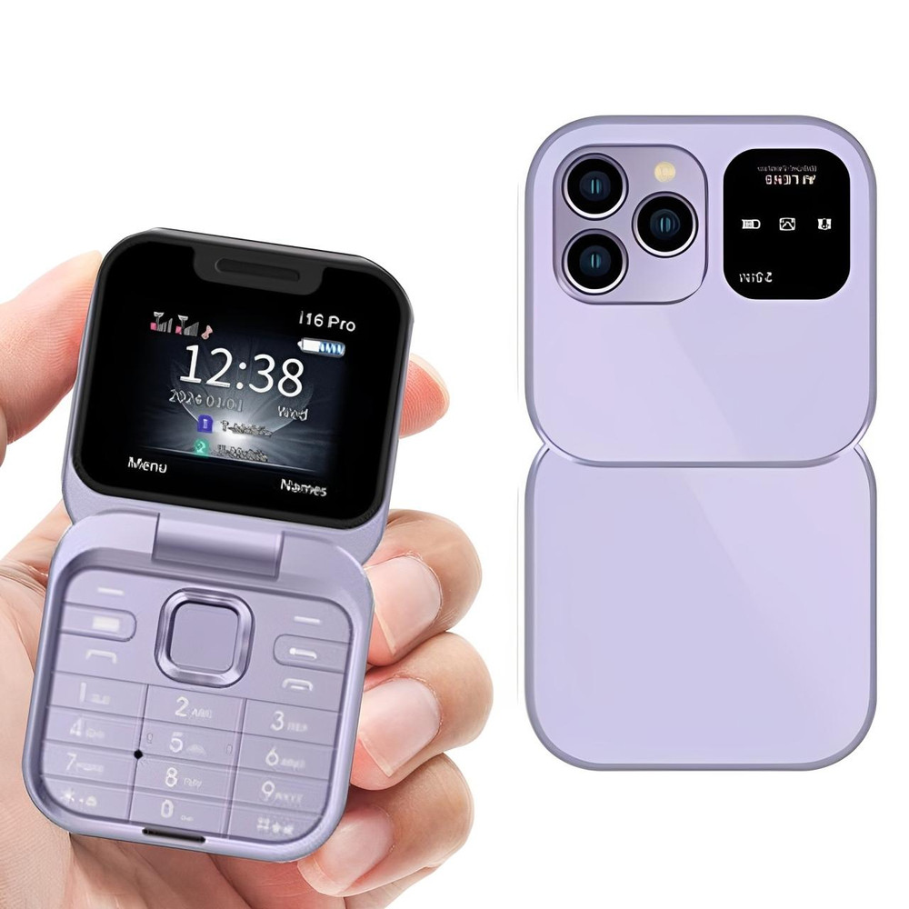 Faltbares Klapphandy mit Dual-SIM | 1,77-Zoll-Display | 1000 mAh | Micro-USB