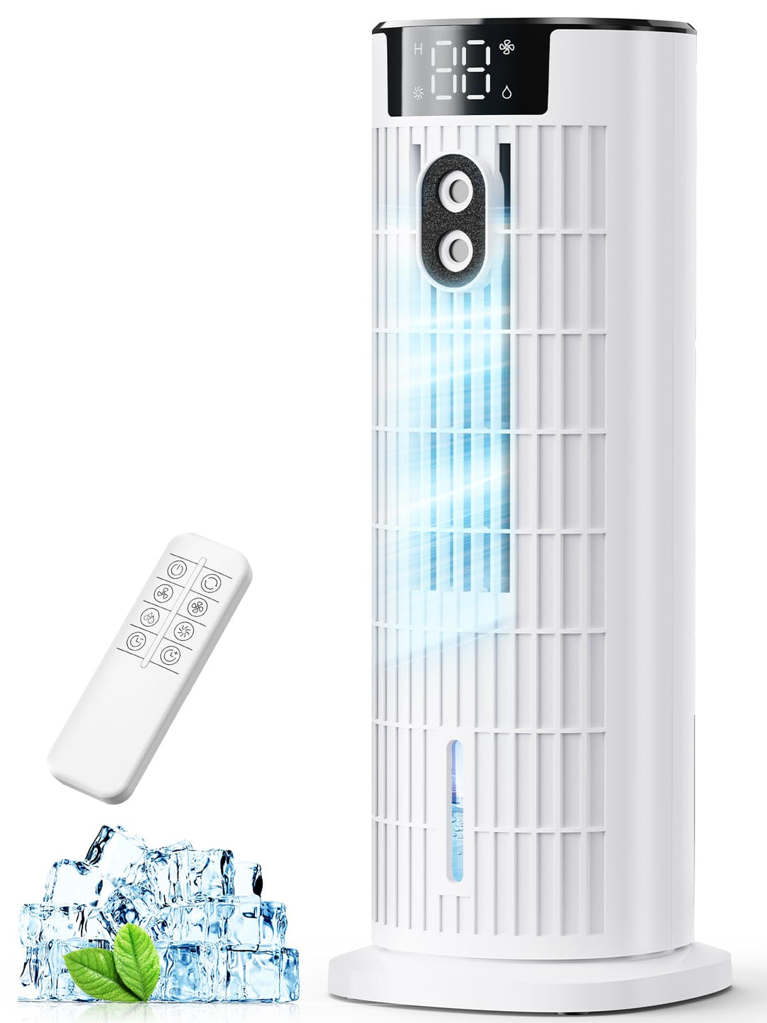 Portable 4-in-1 air cooler with remote control and timer