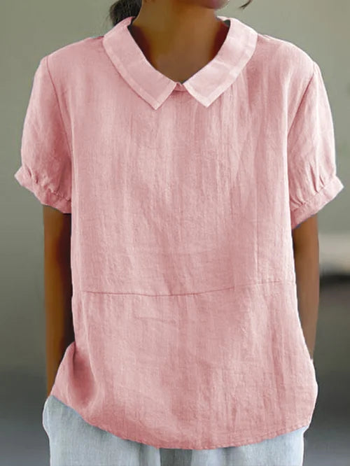 Classic Solid Color Top Natural Comfort with Effortless Style