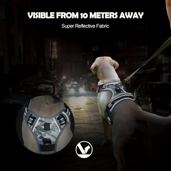 Reflective No-Pull Dog Harness – Easy Walking and Training with Handle