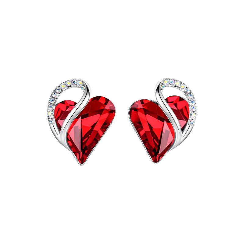 Endless ruby earrings in white gold