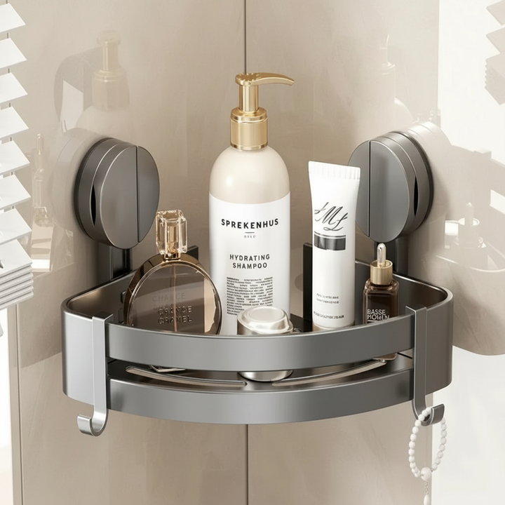 AquaGrip – Luxus Saugnapf-Badregal ohne Bohren
