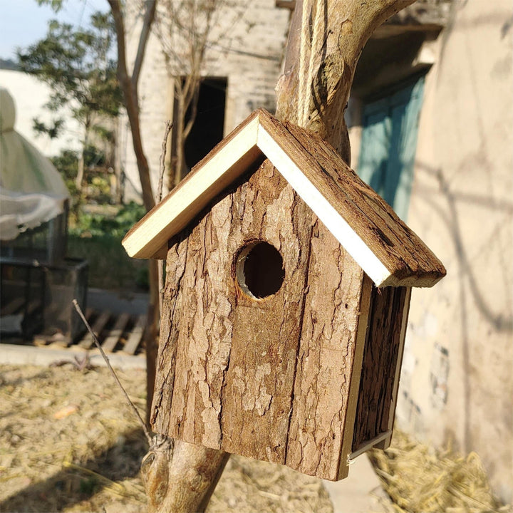 Rustic Wooden Bird House – A Cosy Home for Garden Birds