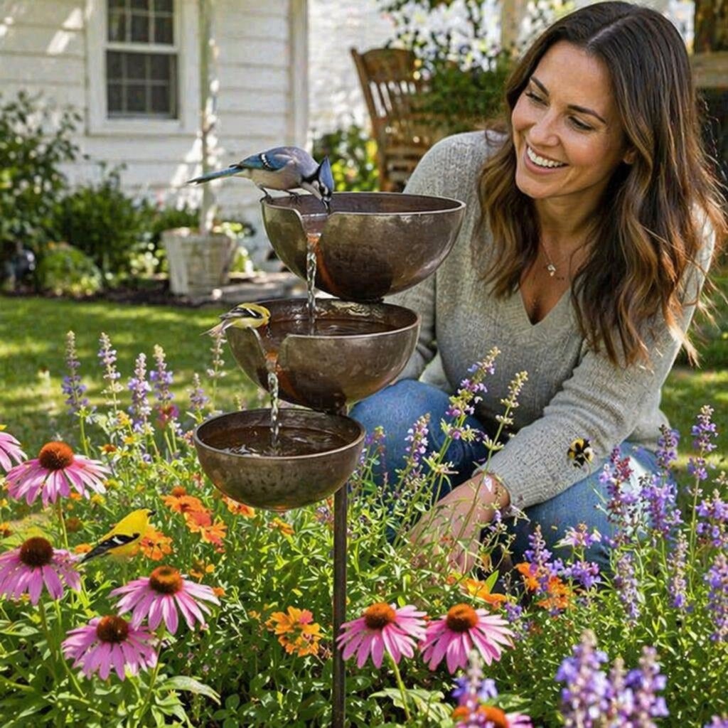 Rain Collector Bird Bath - Natural Water Source for Birds & Bees