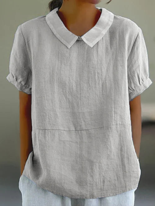 Classic Solid Color Top Natural Comfort with Effortless Style