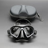 Gehärtete Tauchmaske mit Tasche - Taucherbrille mit Antifog und Kamerahalterung