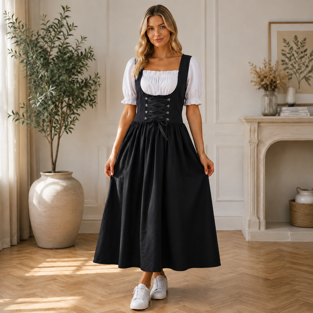 Black Women's Dirndl – Traditional Oktoberfest Dress