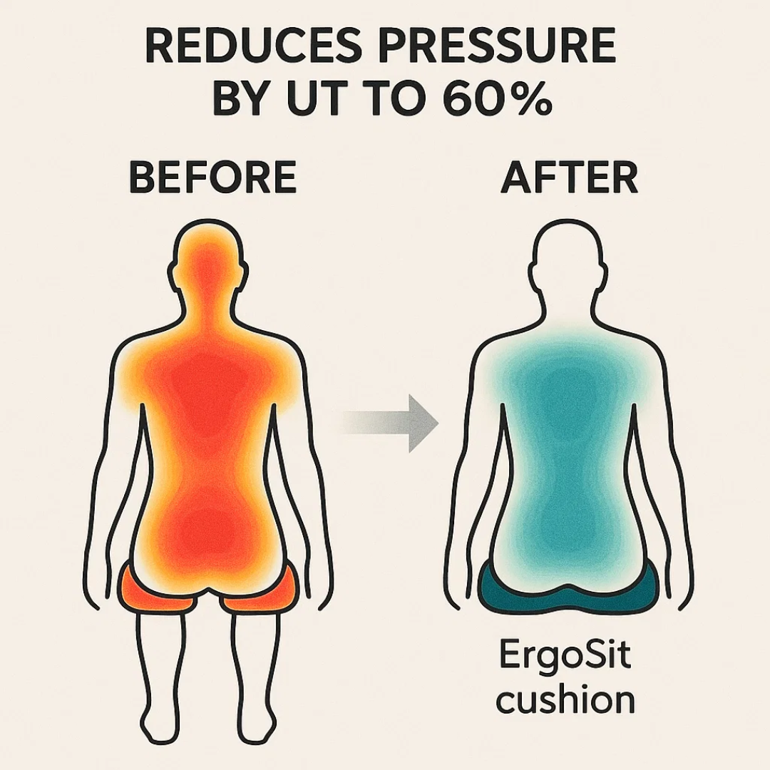 ErgoSit | Pain-Relieving Seat Cushion for Extended Use