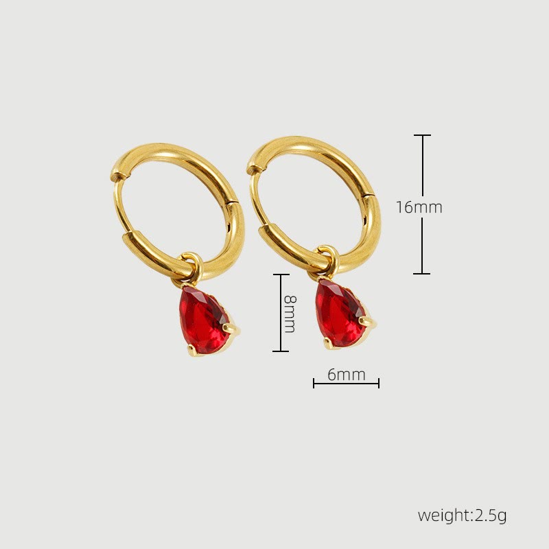 Stylish Garnet Birthstone Jewellery Set - Liora