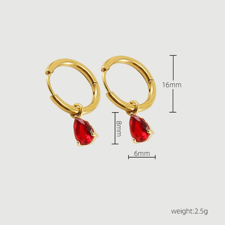 Stylish Garnet Birthstone Jewellery Set - Liora