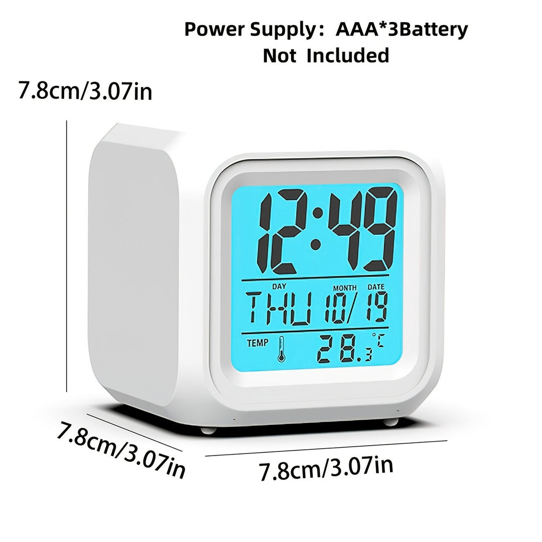 Digital LED Clock with Temperature Display – Quiet and Bright for Any Room