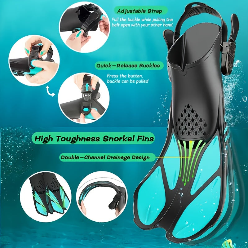 AquaFlex Snorkelling Fins – Ideal for Swimming and Snorkelling