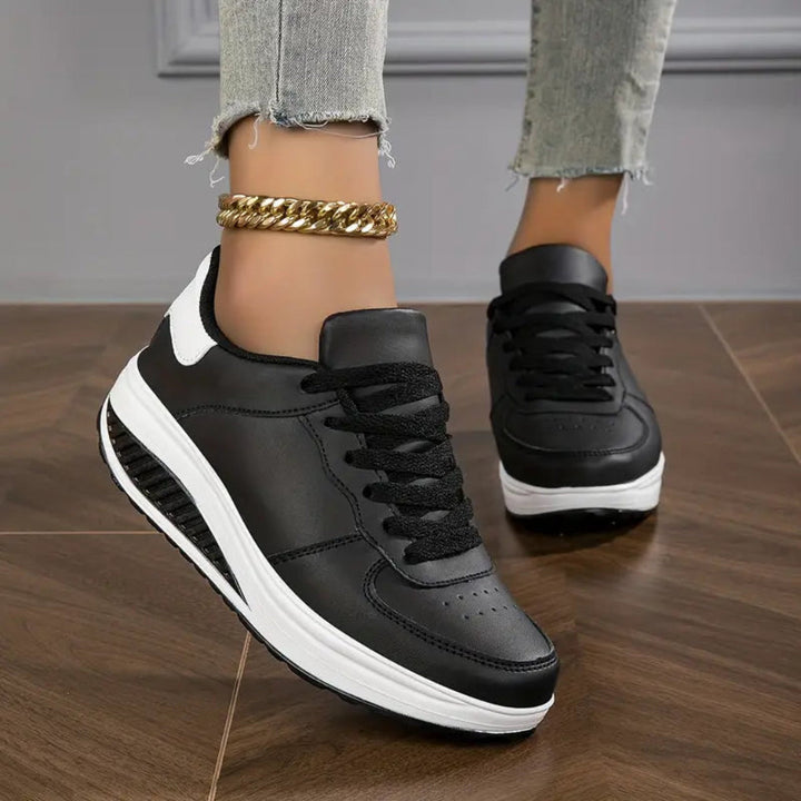 Women’s PU Leather Platform Flats