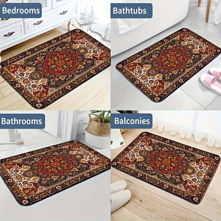 Persian-Inspired Bath Mat Set – Absorbent and Non-Slip