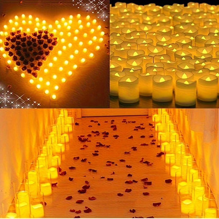 Battery-Operated Flameless LED Candles – 24–96 Pieces