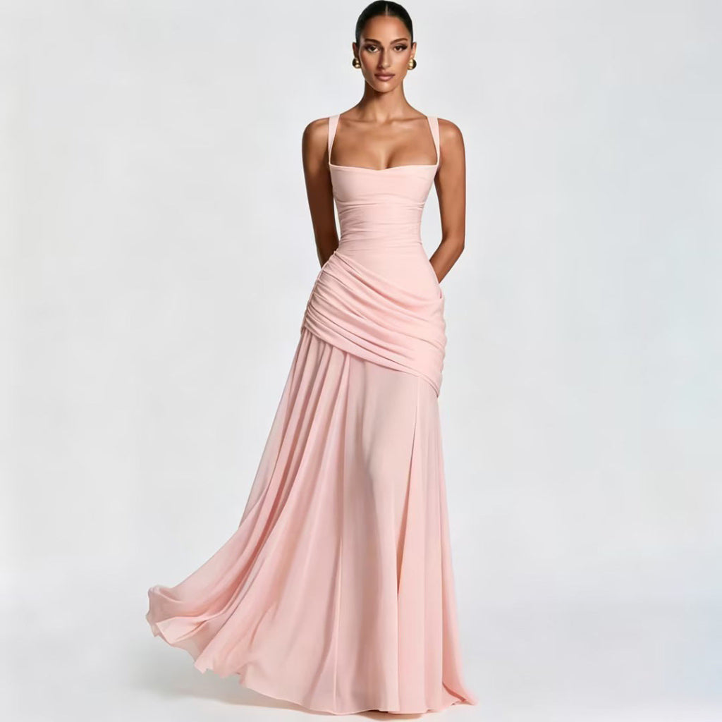Casual Long-Sleeve Slim-Fit Minimalist Slip Long Slim-Fit Solid Color Sheath Dress