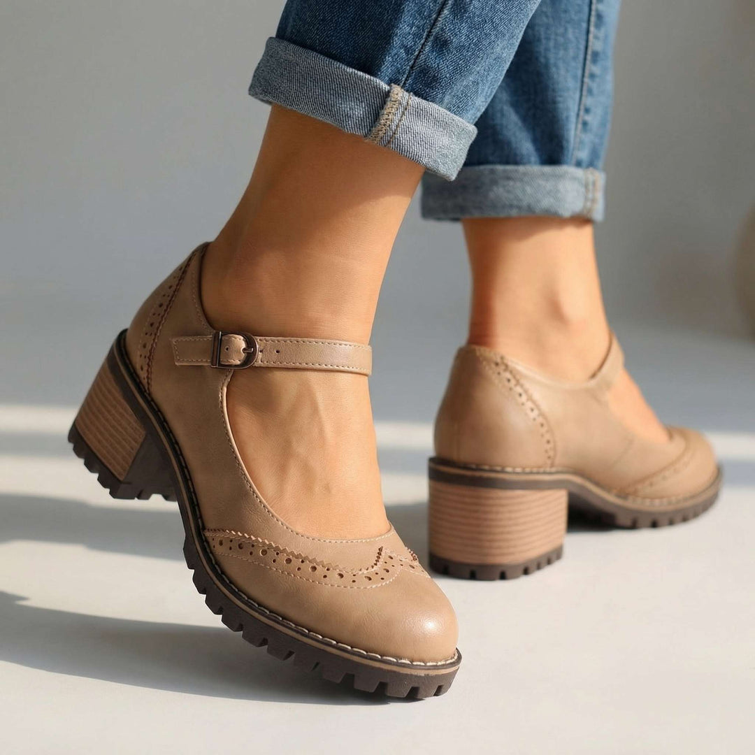 Vintage women's Mary Jane shoes with adjustable strap