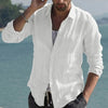 Men's Linen Shirt with Stand-Up Collar – Jam