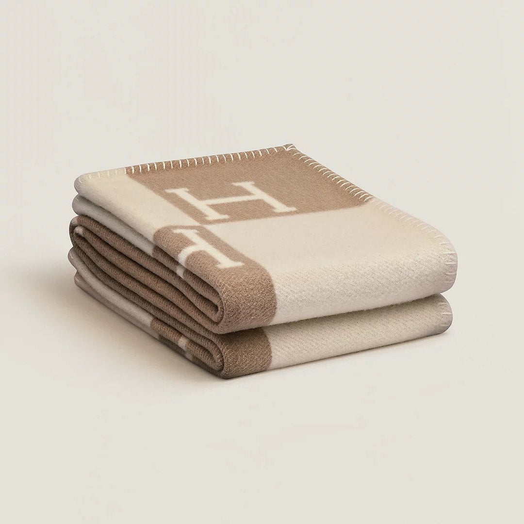 Premium Cashmere and Wool Throw | Soft and Luxurious | Gold