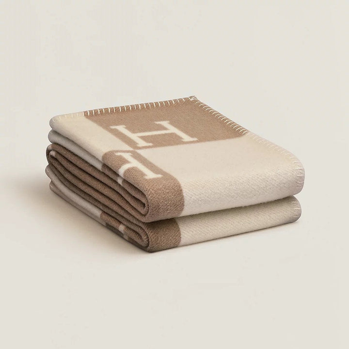 Premium Cashmere and Wool Throw | Soft and Luxurious | Gold