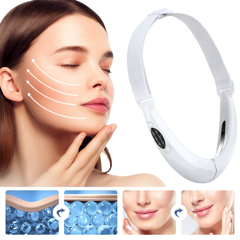 EMS Gesichtsstraffer mit LED-Therapie - Gesichtsstraffung und Doppelkinn-Entfernung