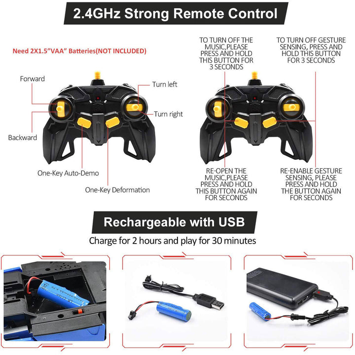 Transforming Remote Control Robot Car Toy