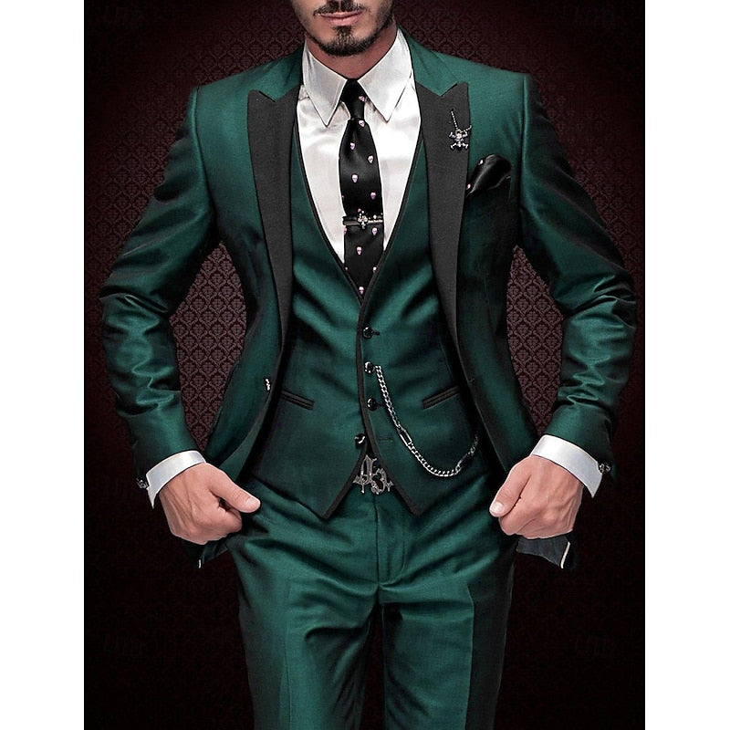 Elegant, Tailored Three-Piece Men's Suit for Special Occasions