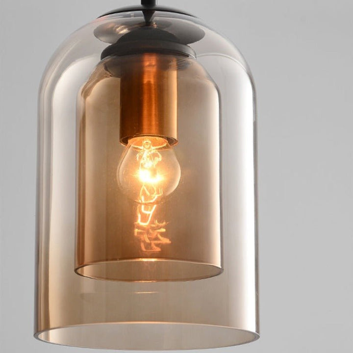 Elegant Double Glass Chandelier - AuraGlas