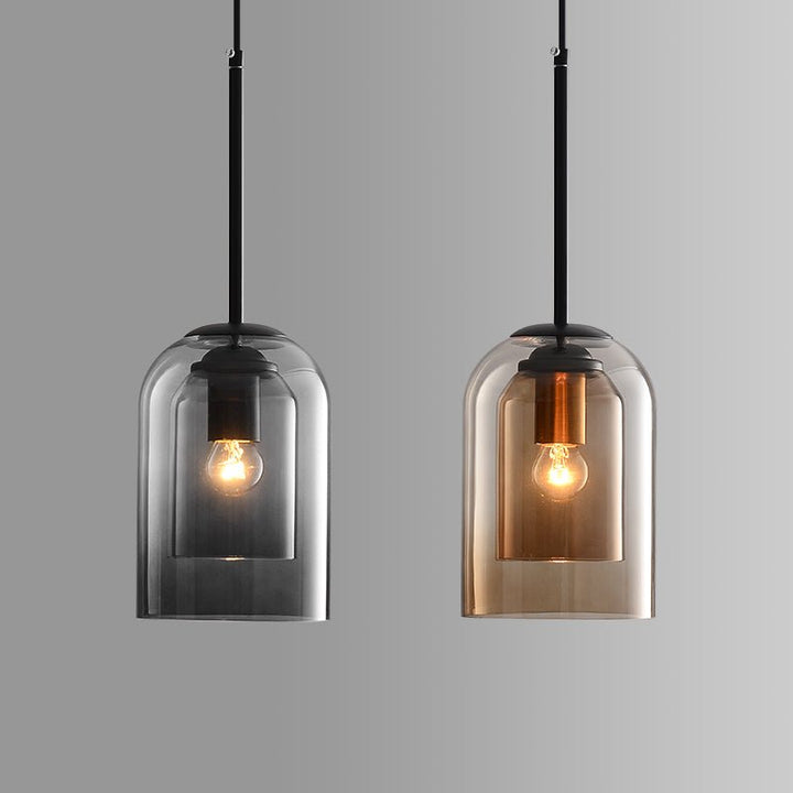 Elegant Double Glass Chandelier - AuraGlas