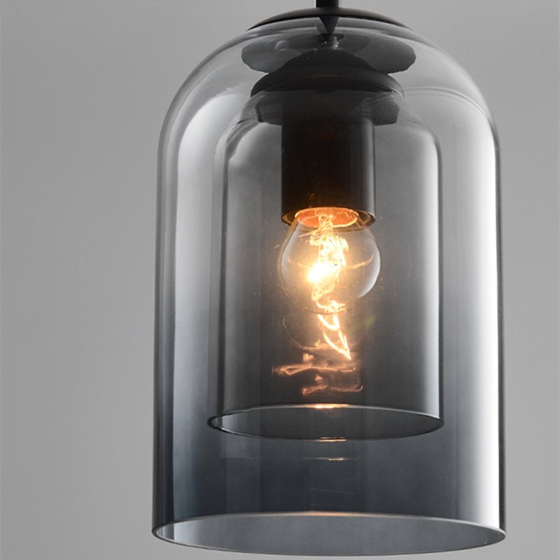 Elegant Double Glass Chandelier - AuraGlas