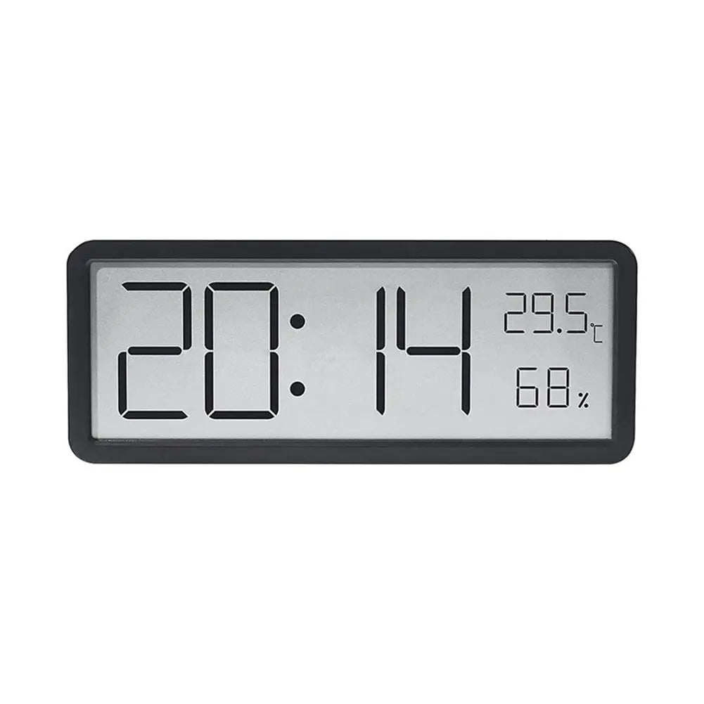 Large Digital Wall Clock - LED with Temperature