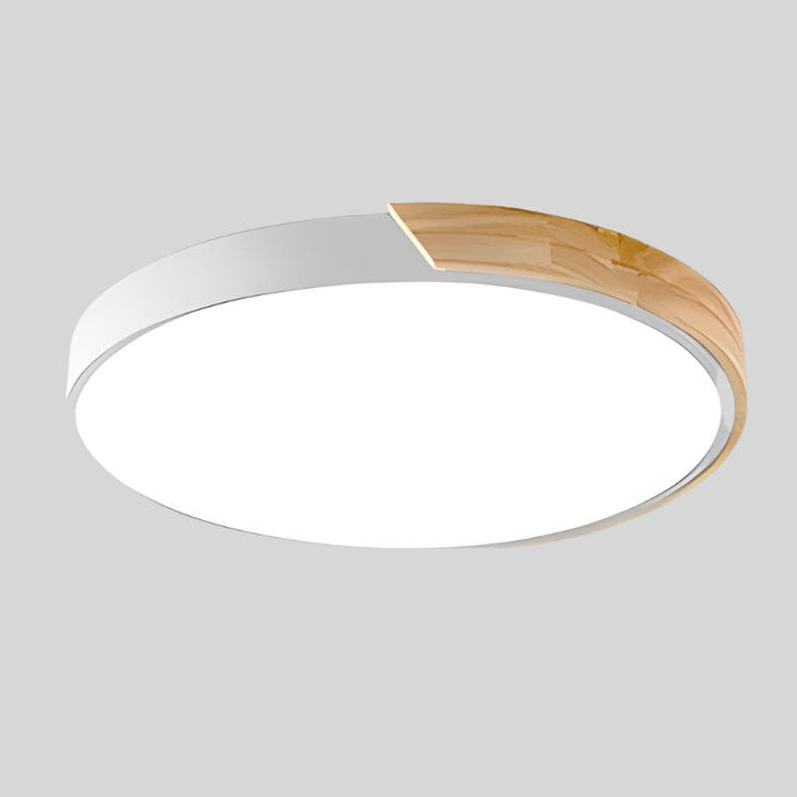Nordic Macaron Round Wooden Ceiling Lamp