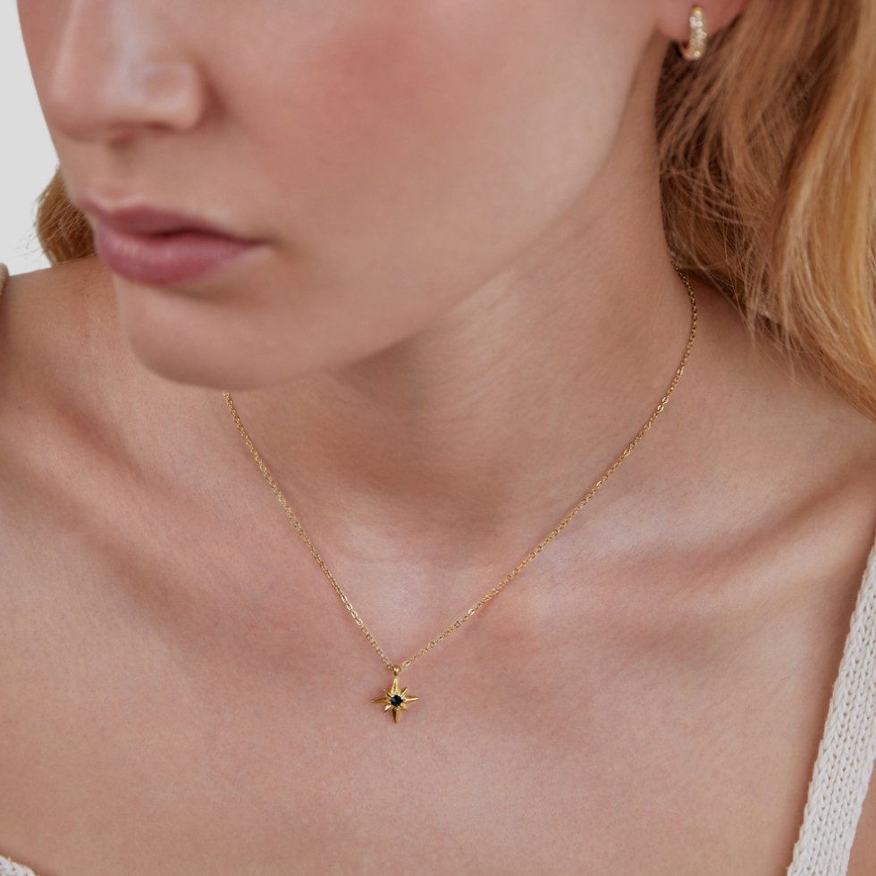 Guide Star Emerald Crystal Necklace