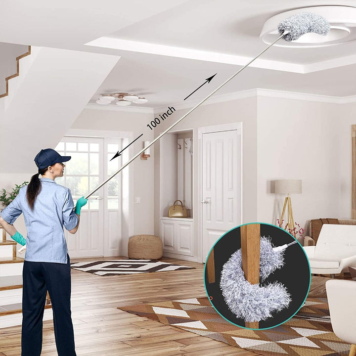 Telescopic Feather Duster - 5 meter range and easy to wash