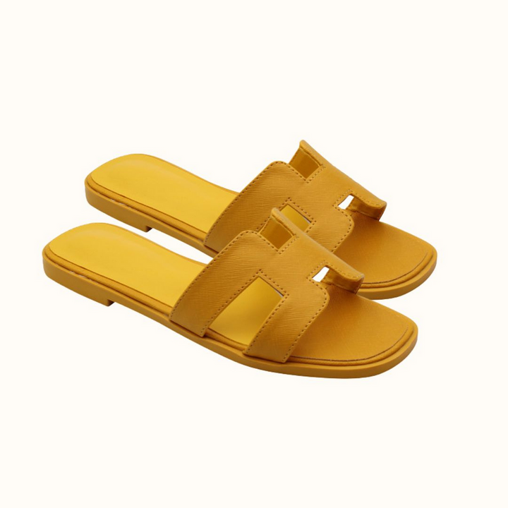 Damensandalen mit H-Steg aus veganem Leder - Bequem und elegant