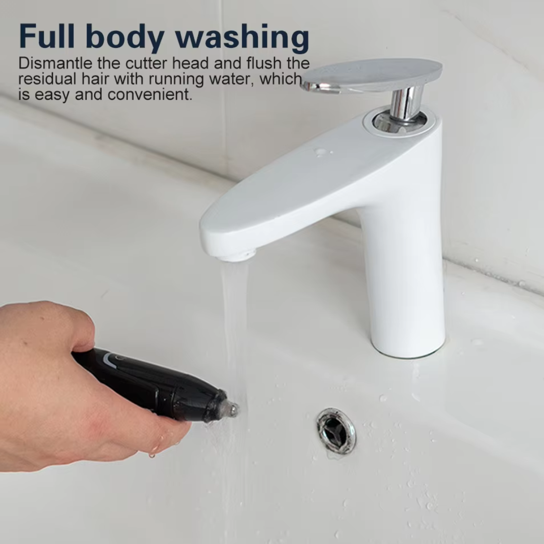 Rechargeable Nose and Ear Hair Trimmer - Painless Grooming Treatment