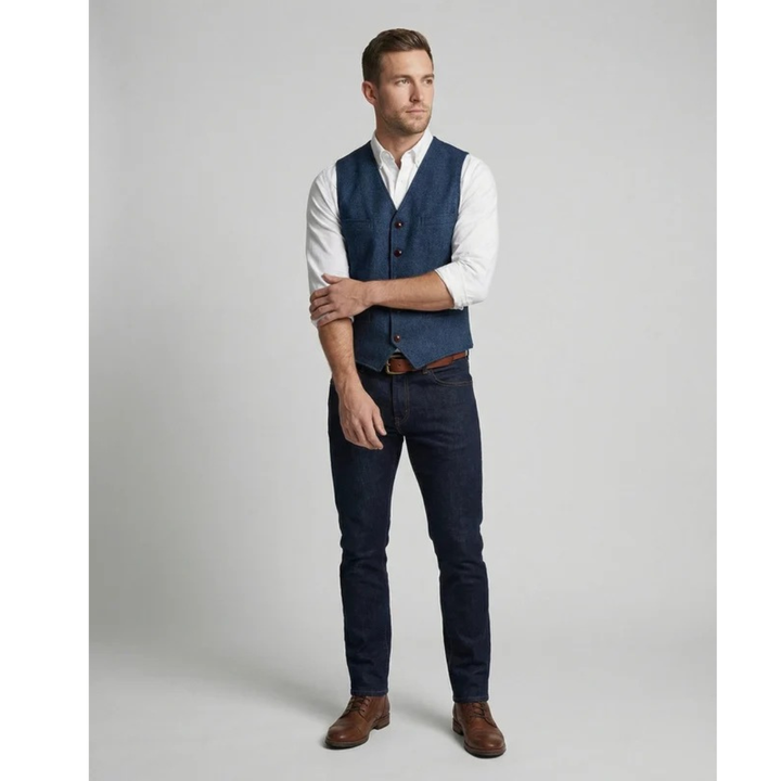 Elegant traditional men's waistcoat with buttons