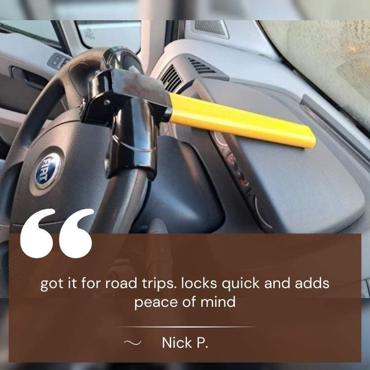 Universal Heavy-Duty Steering Wheel Lock