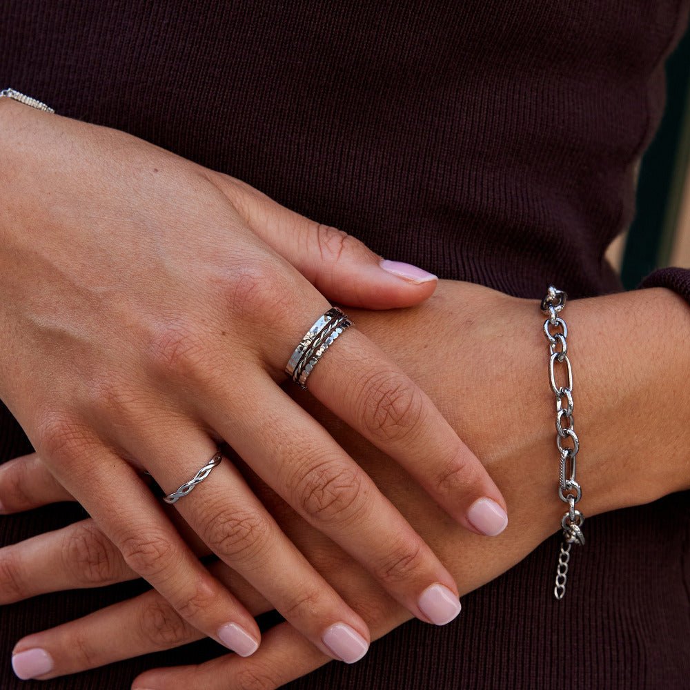 Hella Silver Stacked Ring