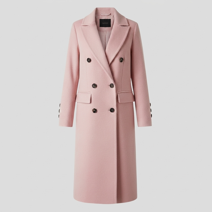 Women's Stylish Coat with Classic Button Closure