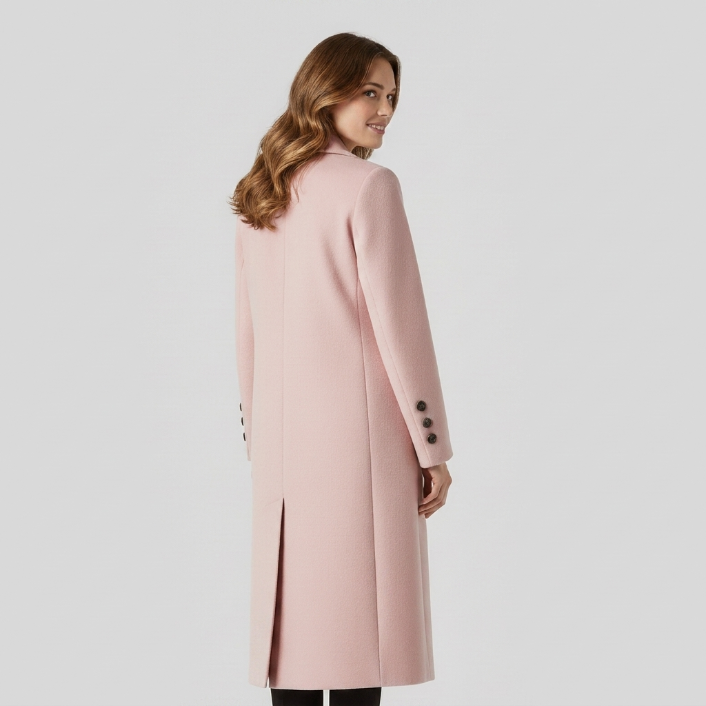 Women's Stylish Coat with Classic Button Closure