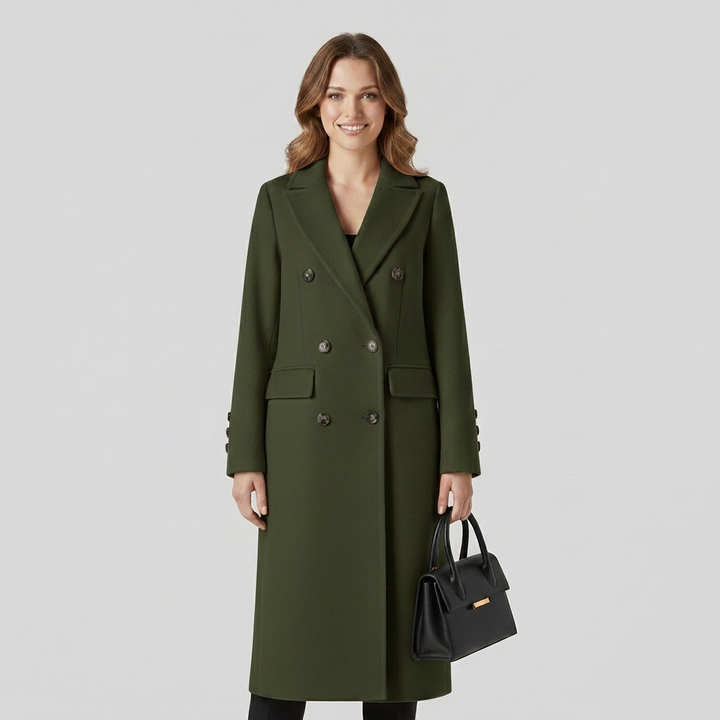 Women's Stylish Coat with Classic Button Closure