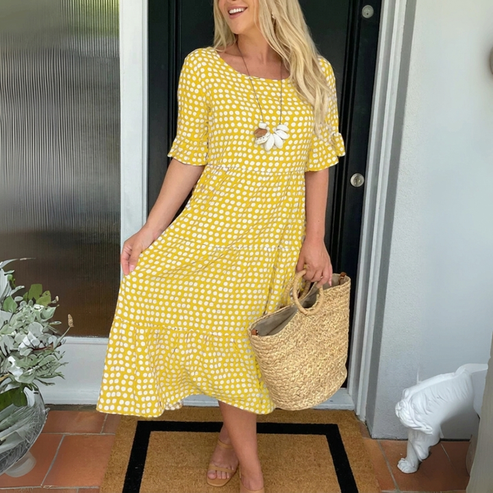 Trendy Relaxed Tiered Midi Dress for Women
